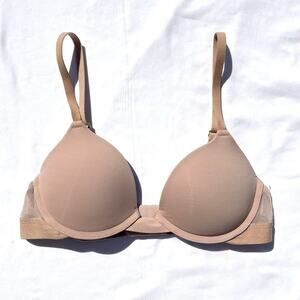 Pepper Ultimate Contour T Shirt Bra Womens 32A Beige Underwire Demi Cup